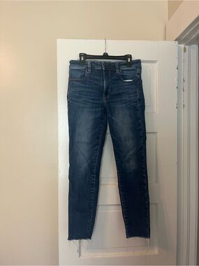 Women's Dark Blue Cropped Jeans